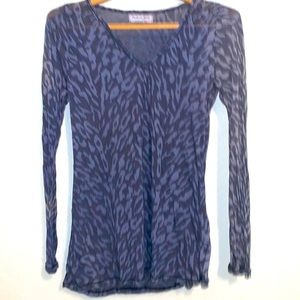 Michael Stars Animal Print Long Sleeve T Shirt